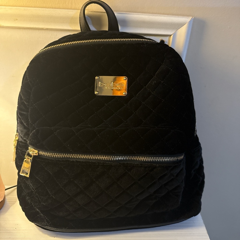 Black Quilted Backpack by BeBe